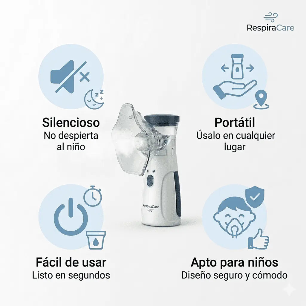 RespiraCare Pro™ — Nebulizador portátil para aliviar la respiración en minutos