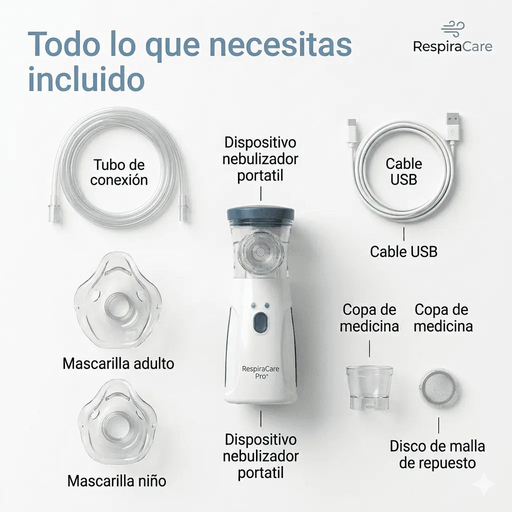 RespiraCare Pro™ — Nebulizador portátil para aliviar la respiración en minutos